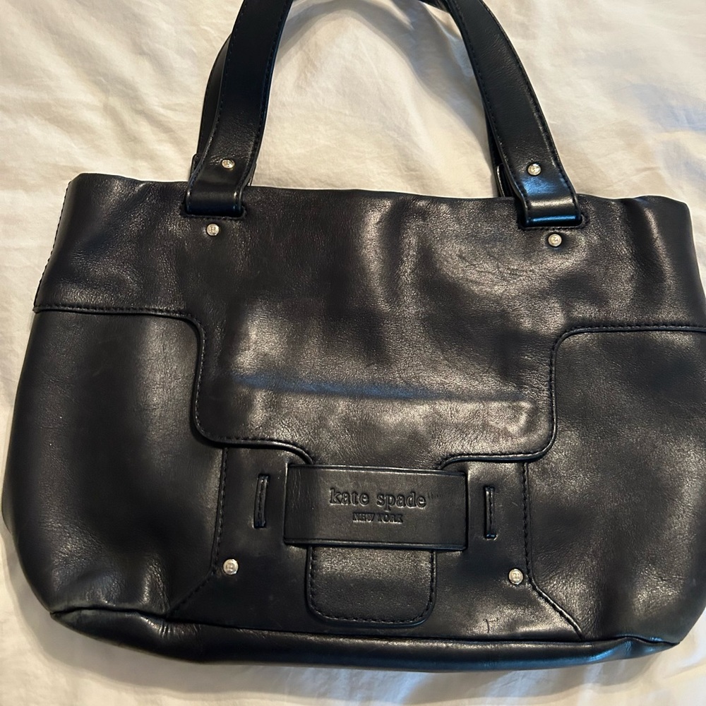 Kate spade black leather handbag.
